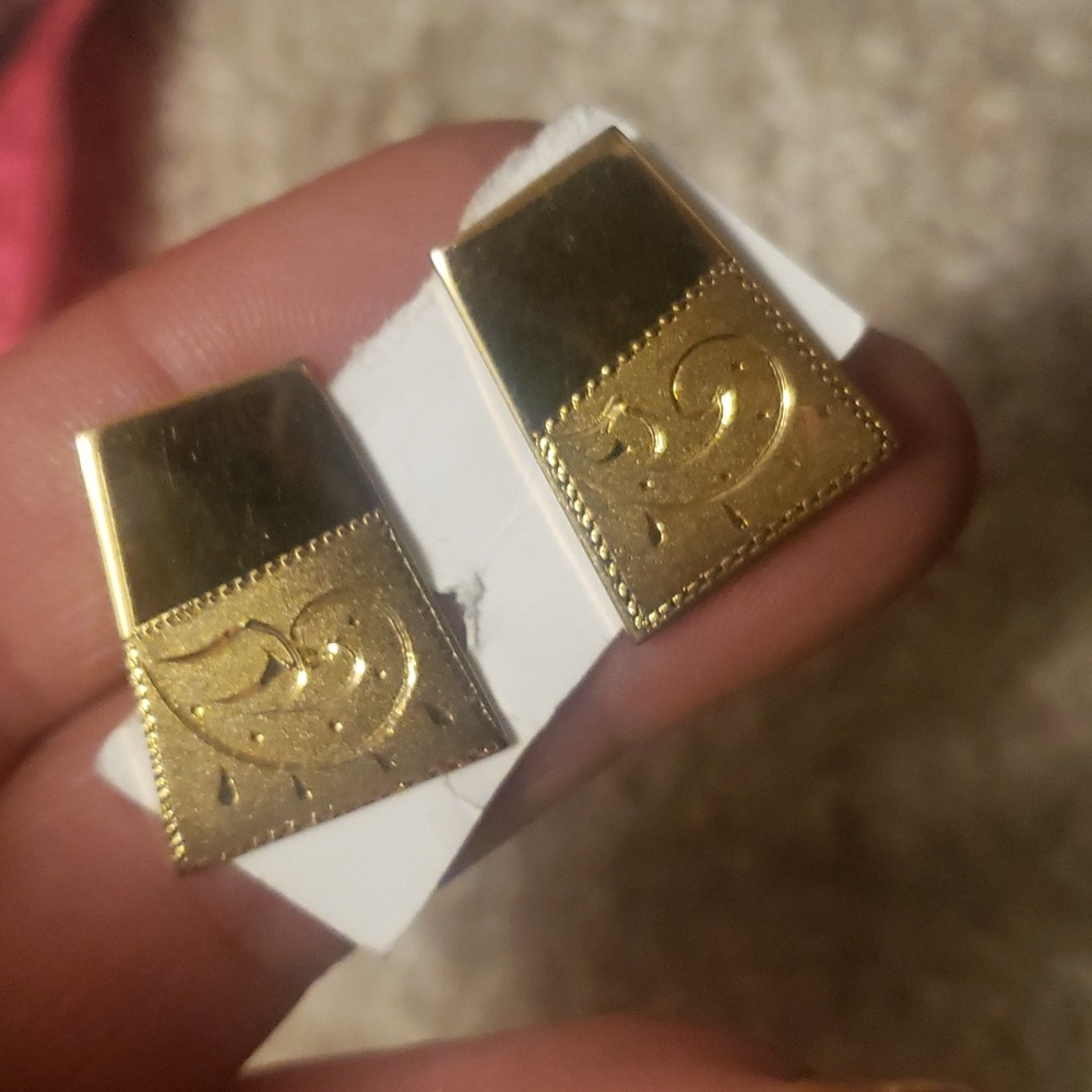Pat Pend gold plated cufflinks